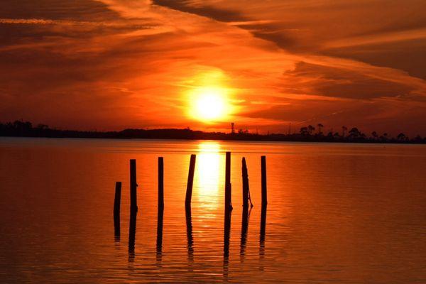 Bay front sunset view...