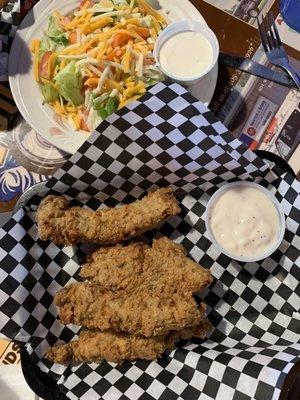 Steak finger app w/side salad