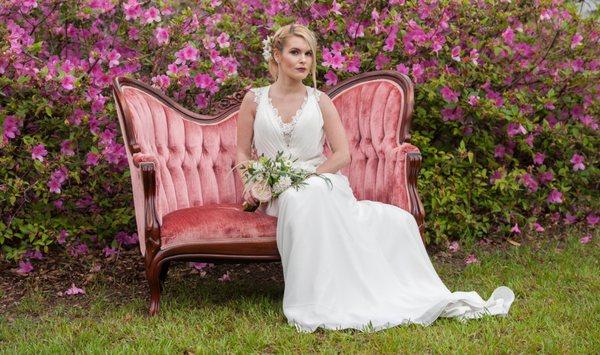 Bridal Portrait at Dogwood Downs Plantation ; Ravenel, SC