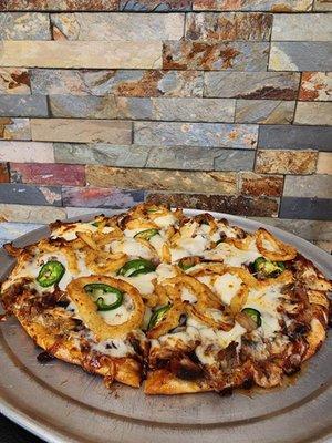 Pulled pork pizza