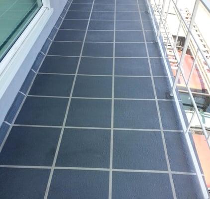 Faux Tile Finish Deck Surface Coating