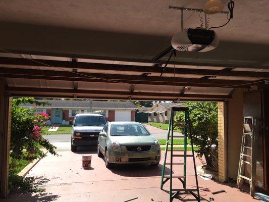 Repair garage door off track