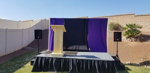 Our famous graduations stage!