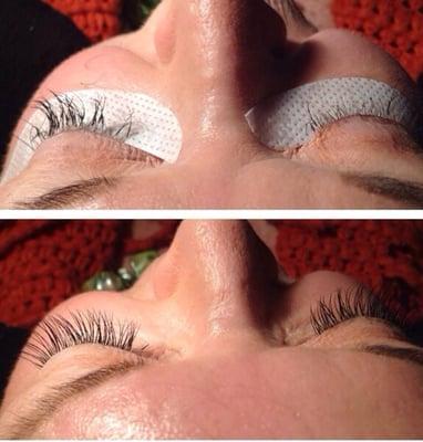 Jenn fixed these incorrectly applied lashed and made them beautiful and non damaging!