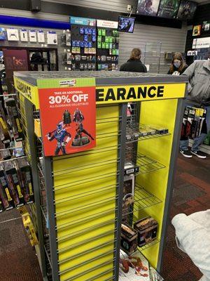 Sales floor clearance display