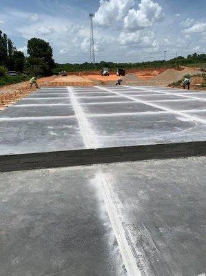 Commercial concrete installation