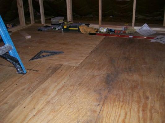 New sub floor, for attic conversion.