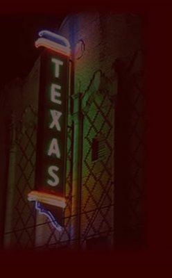 The original "Texas" sign--one of only a few still in operation