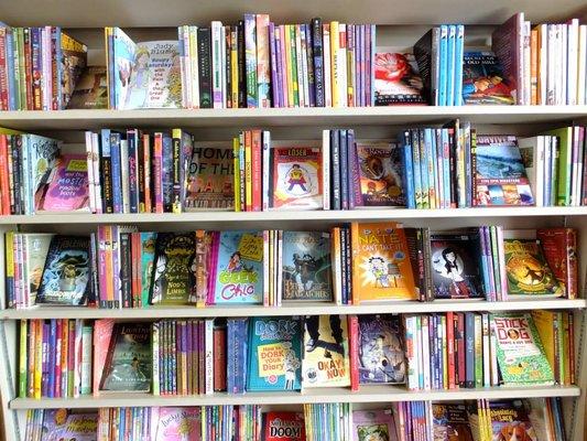 We have a wonderful kids corner with books for all ages... board books, picture books, beginner readers, chapter books and even young adult.