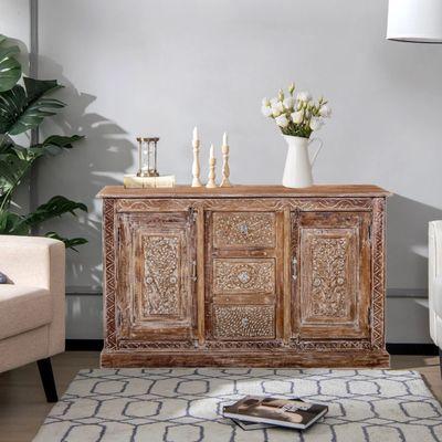 Mogul interior Vintage carved credenza