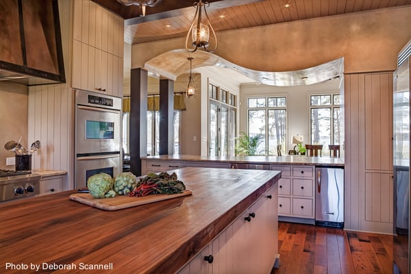 Kitchen Remodel:  Venetian plaster makes waves in this Mooresville, NC kitchen remodel by Distinctive Design / Build / Remodel.