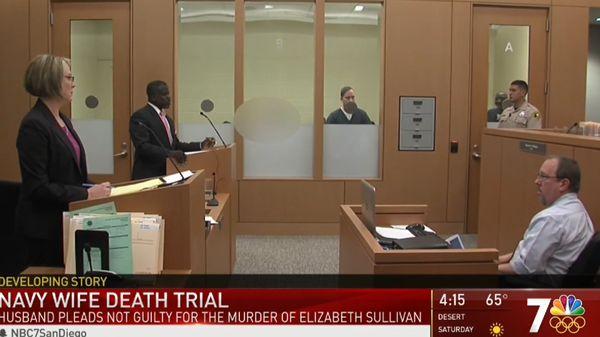 Attorney Marcus DeBose appears in San Diego Superior Court to enter the Not Guilty Plea for Matthew Sullivan in a murder prosecution.