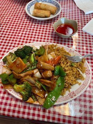 Mixed Vegetables and Fried Rice