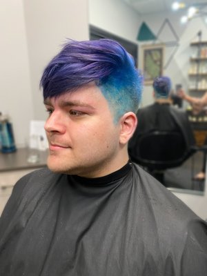 Clipper style cut and 3 hour color alteration