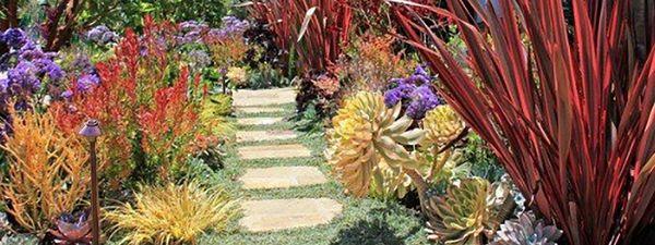 Mediterranean with stone path