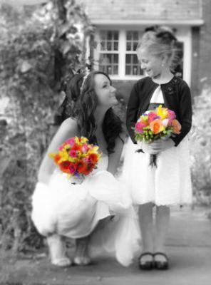 Bride and her Flower girl