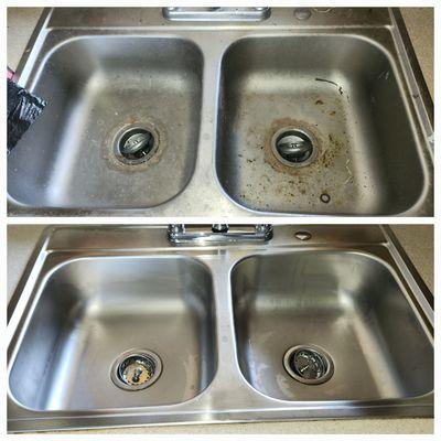 Sink degreasing