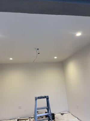 Can light and receptacle installation.