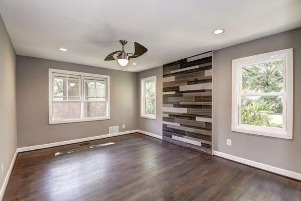 Accent wall in bedroom