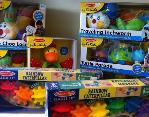 Great selection of quality toys for infants on up.