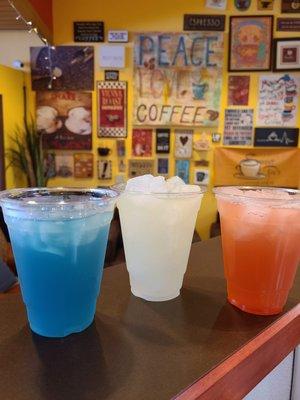 Lemonades in your choice of flavors