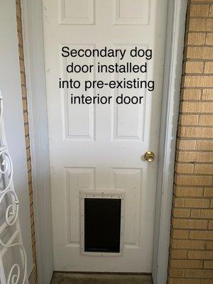 We had a second dog door installed leading into this room. The door was already dirty, that was not the handyman.