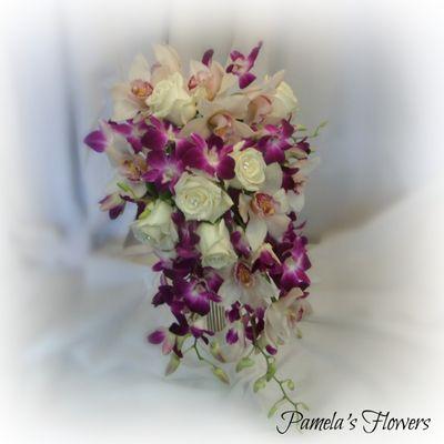 Cascading Bride's Bouquet made by Pamela's Flowers