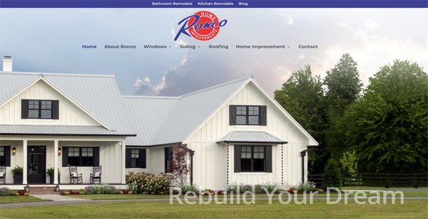 Web Design for Ronco Home Improvement