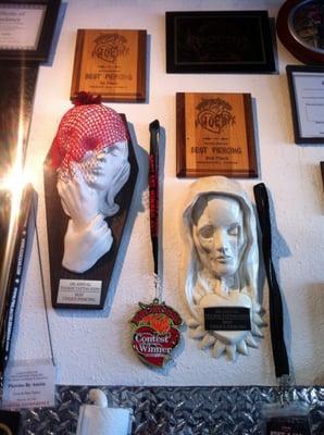 Some very prestigious awards from our piercer Austin Ashby-