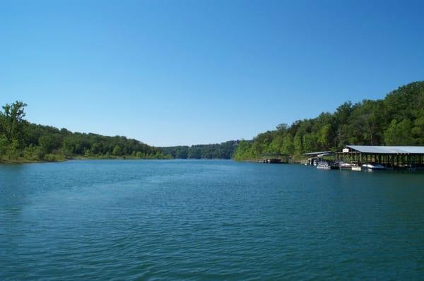 Our private boat dock sits on a secluded cove, full of fish and beautiful water