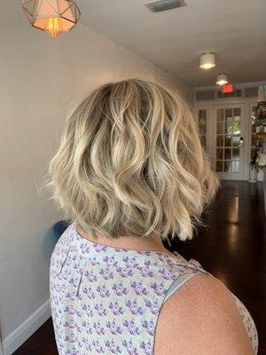 Blonde bob by Ashley Keenan