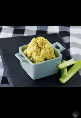 Tim's Tasty Potato Salad - Delicious mustard potato salad with sweet pickles, celery and a touch of spiciness.