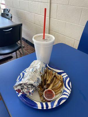 Gyro Greek Wrap Combo Lunch