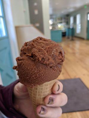 Cocoa Coconut in gluten free cone