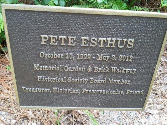 Peter Esthus, Historical Society patriarch