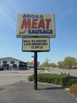 Main sign, adjacent to Main Street on the west side of town.