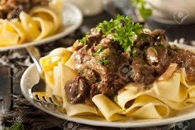 Beef Stroganoff. One of our rotating specials.