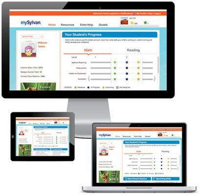 Redesigned website for Sylvan Learning