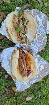 Chicken taco, amazing, pork very good.