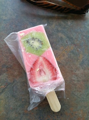 Fruit and cream Popsicle