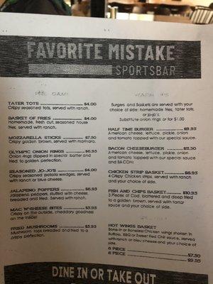 Favorite Mistake Sports Bar