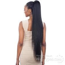 Brazilian Straight 32" long natural texture Drawstring Ponytail.