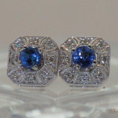 Tanzanite and Diamond Earrings