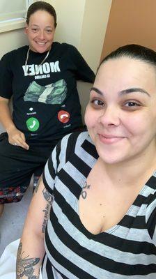 My wife and i at one of my appointments