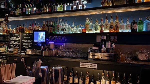 The huge selection at the bar