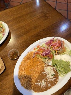 Fish and shrimp combo plate