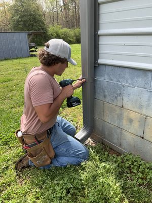 Gutter installation in Kannapolis NC