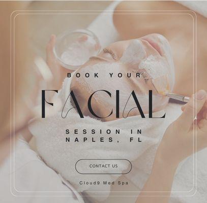 Book your Facial Today!! https://www.vagaro.com/cloud9medspanaples