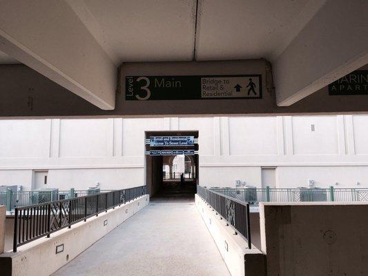 Park on 3rd level of parking garage and cross this bridge. Clinic will be straight ahead on left at very end of this walkway