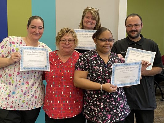 ASQ Homecare PCA Certificate Program graduates